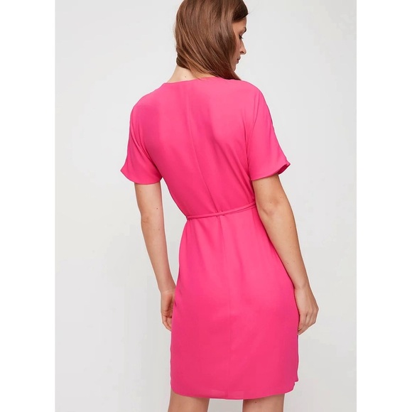 Babaton | Wallace Wrap Dress Hot Pink Small Aritzia - Picture 5 of 10